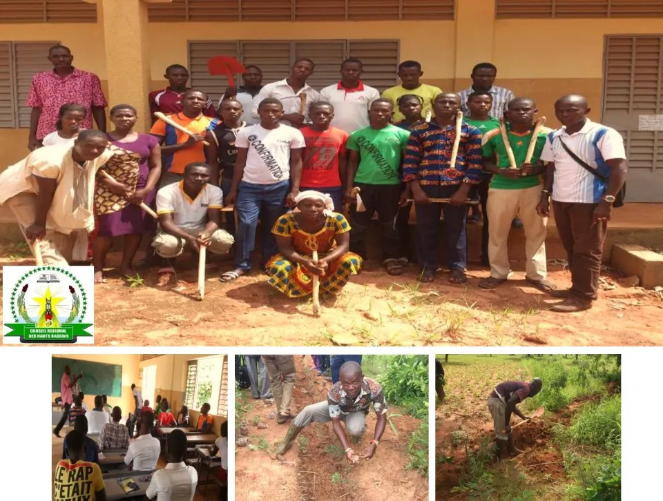 Appui à la confection de clôtures en haies-vives défensives pour les collèges d'enseignement général (CEG) des Hauts-Bassins.